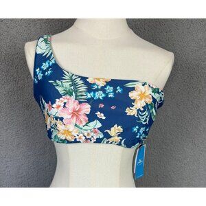 O'Neill Junior's Tulum Tropical Monterey One Shoulder Bikini Top Multi XL NWT's.